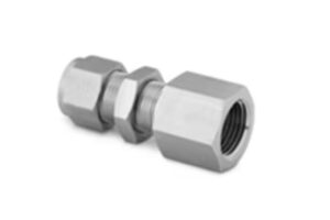 Bulkhead Female Connector, 1/4 in. Tube OD x 1/4 in. FNPT